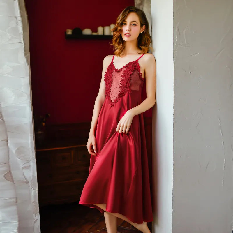 Bossman Lace Anti wrinkle Long Swing Skirt Lyrical Dance Costume Party Dress Latin Ballroom Dress Women's Ballroom Dance Dress