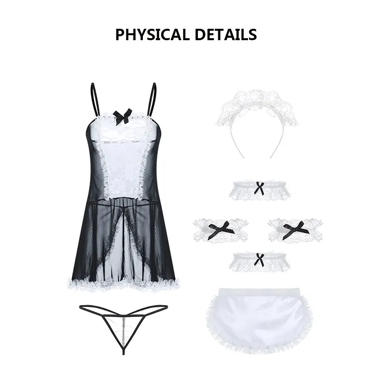BSM812 Adult Sexy Maid Cosplay Costumes Role Play Maid Waitress Uniform