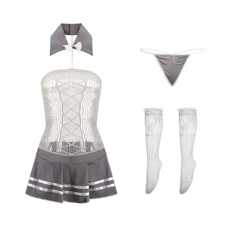 womens sexy underwear BSM8043 Sexy Lingerie Seduction Sexy Hollow Out Miniskirt Silk Stockings Lace Strap Skirt Waistcoat