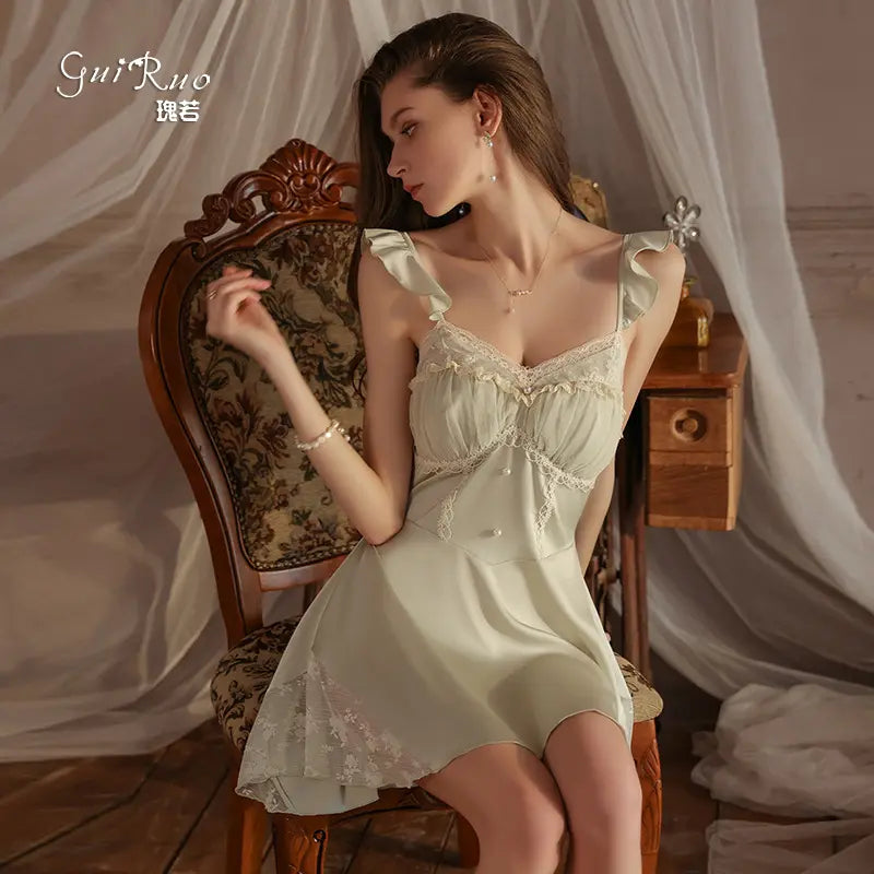 Bossman new sexy see through nightdress slip dress with rope set sexy bridal lingerie sexy lingeries woman's sexy underwear