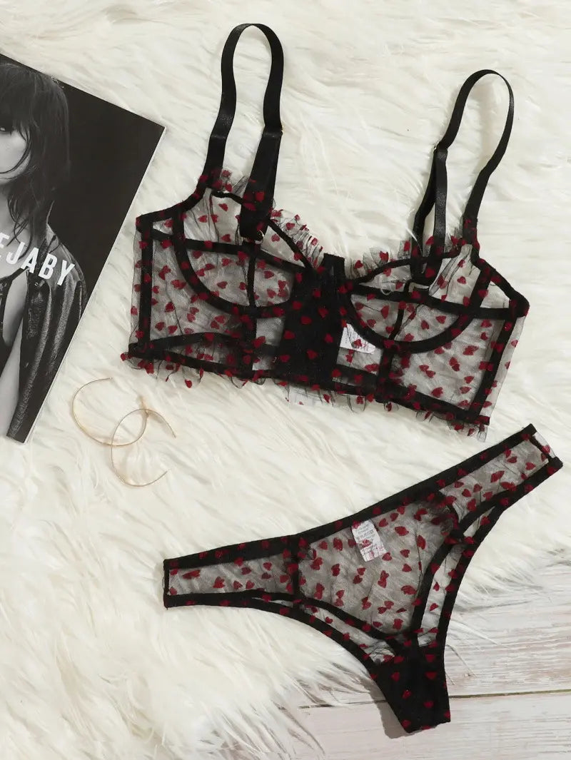 Bosmay Cross-border European and American foreign trade hot sexy underwear sexy women's lace split underwear