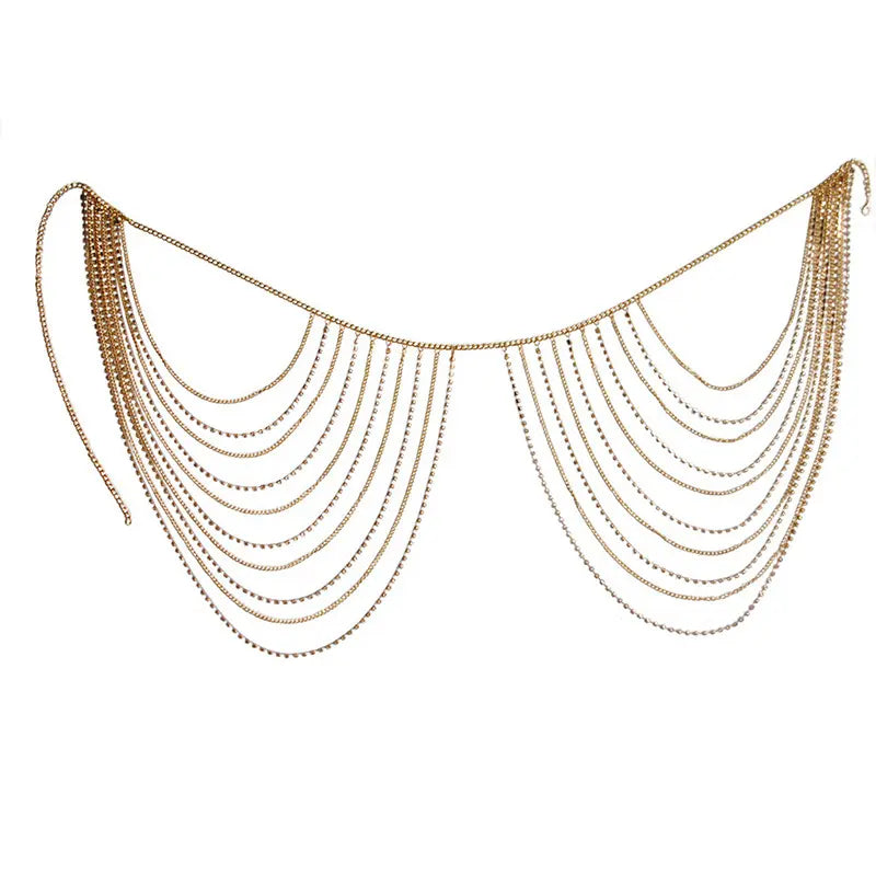 Waist chain women sexy tassels lingerie accessories metal thin chain for sexy women wearing for porn women