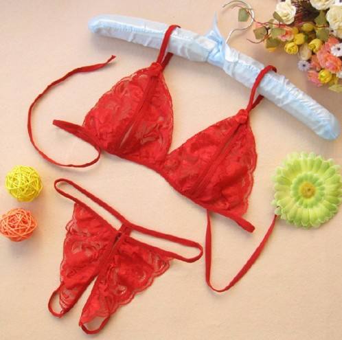 Bossman Embroidery Sexy Lingerie Exotic Set Three Point Lace Transparent Bra And Panty Set Women Intimates Underwear