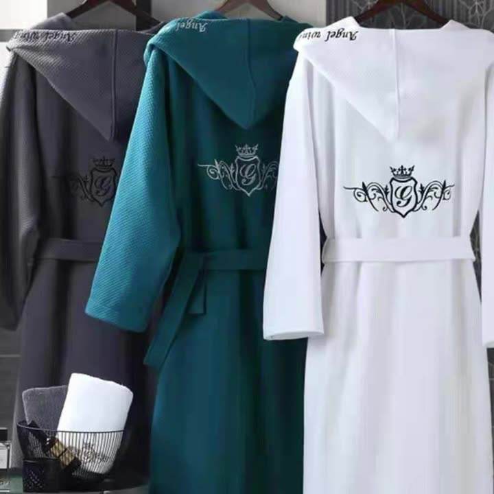 Bossman Bridal Shower Gift Soft Velour Coral Fleece Velvet Robe 100% Cotton Microfiber Wholesale Terry Towel Bathrobe Woman