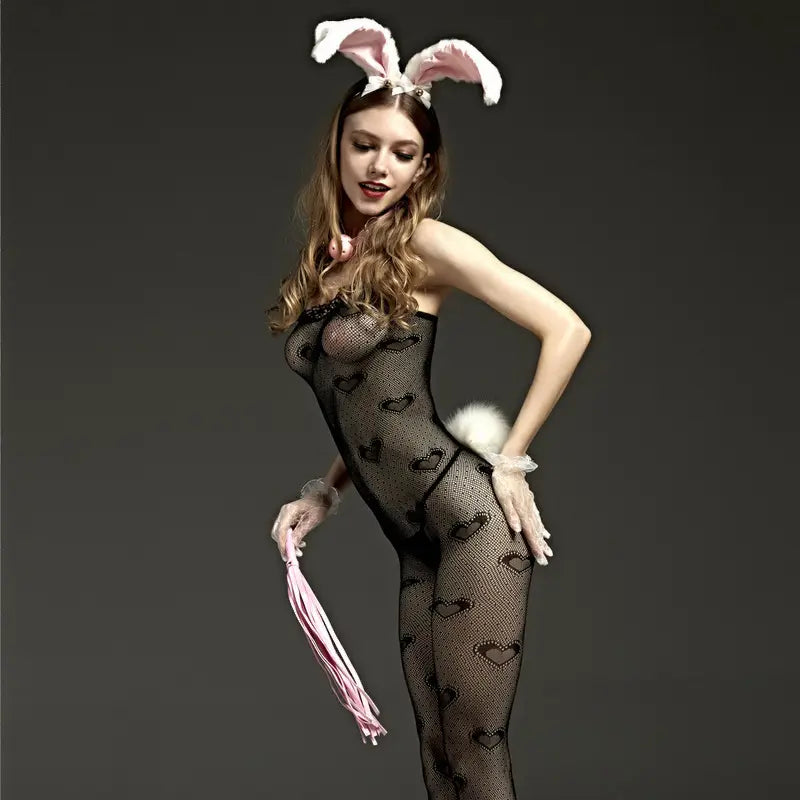 Sexy underwear consling sleeveless fluoroscopic sex appeal open crotch love to connect a body one body net garment socks7094