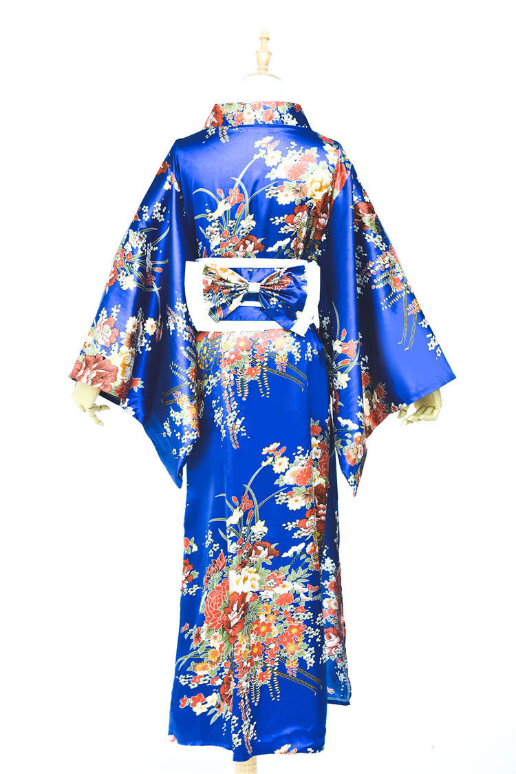 womens sexy underwear Bossman Summer's new hand-painted peony silk bridal robe morning robe Japanese kimono Kimono bra