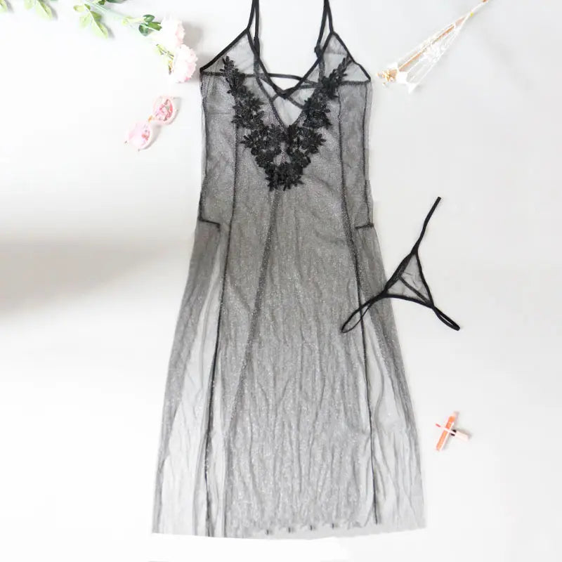 Bossman Hot sale on sexy lingerie transparent long nightwear lingerie women plus size lingerie