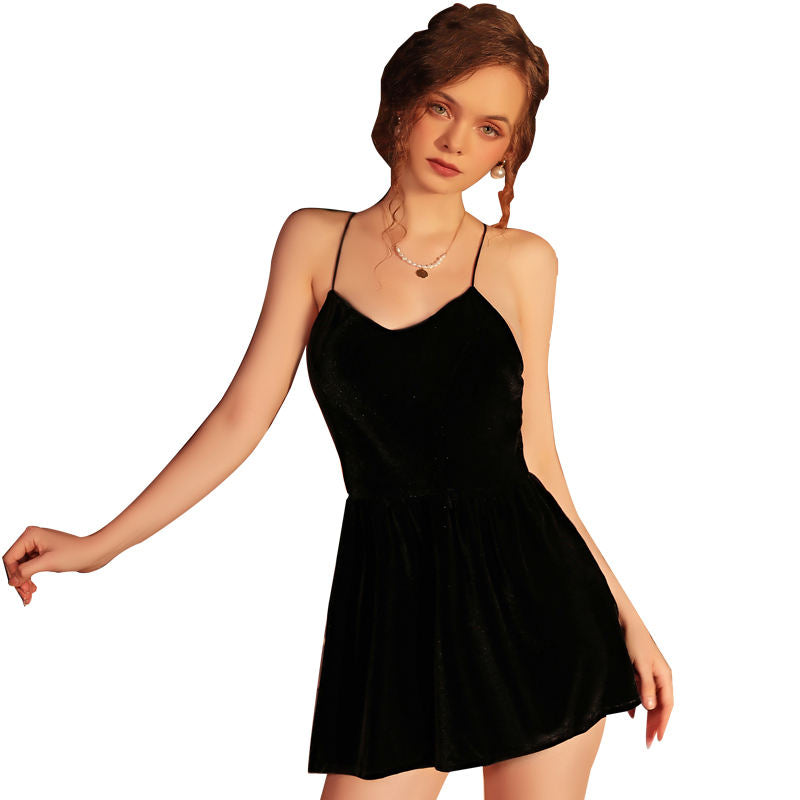 womens sexy underwear Bossmana Valentines day Lingerie gift Sexy Dresses Women Sleeveless Spaghetti Strap Mini Club Party Dress Ruffle Hem Slip Dress bra