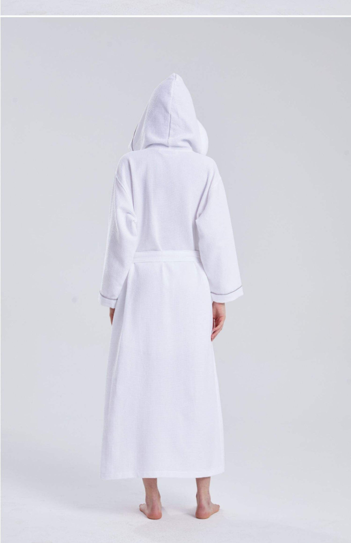 Wholesale Ladies Pink White Sleepwear Waffle Dressing Gown Bath Robe Bathrobe For Women