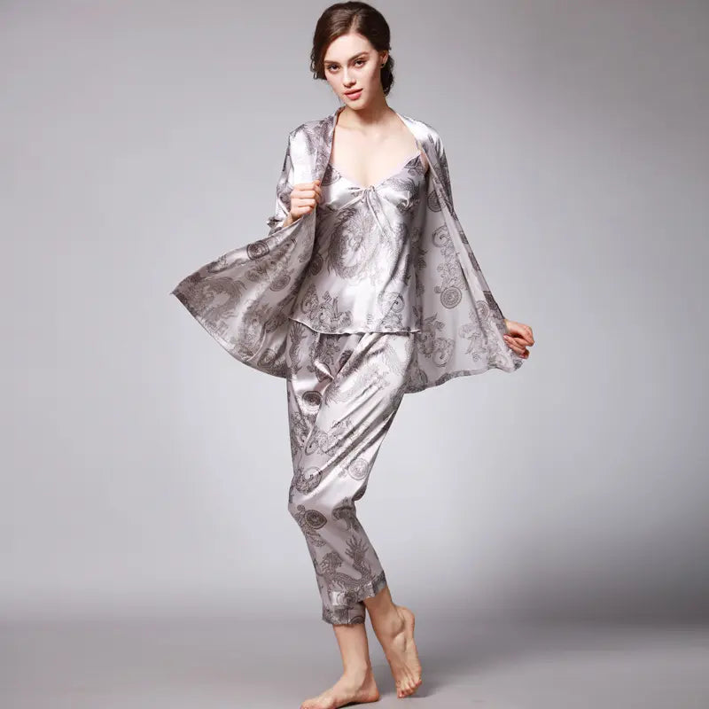 Valentines Day Gift women and men Home wear Robe female pajamas nightgown couple bathrobe thin breathable V-neck sleepwear