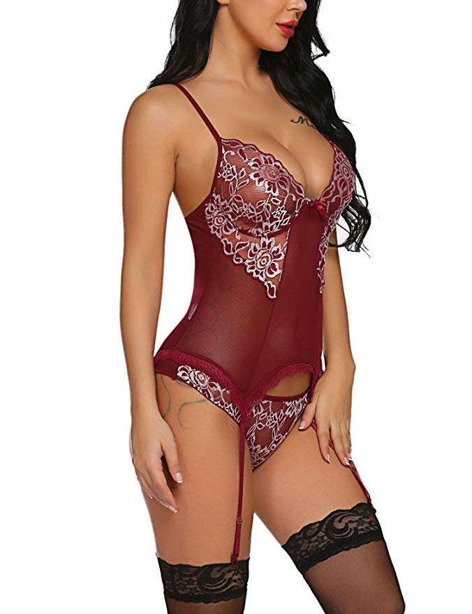 Bossman Custom logo lingerie vendors hot transparent mature women garter belts lingerie
