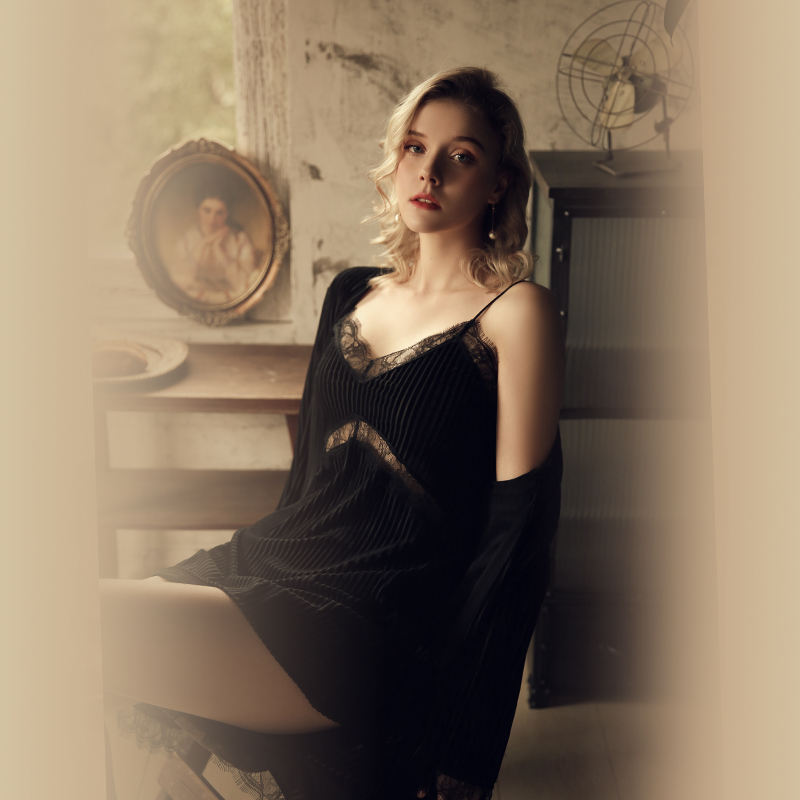 Bossman high quality Satin Sleepwear Lace Lingerie Babydoll Sexy Chemise Exotic Nightgowns Sets
