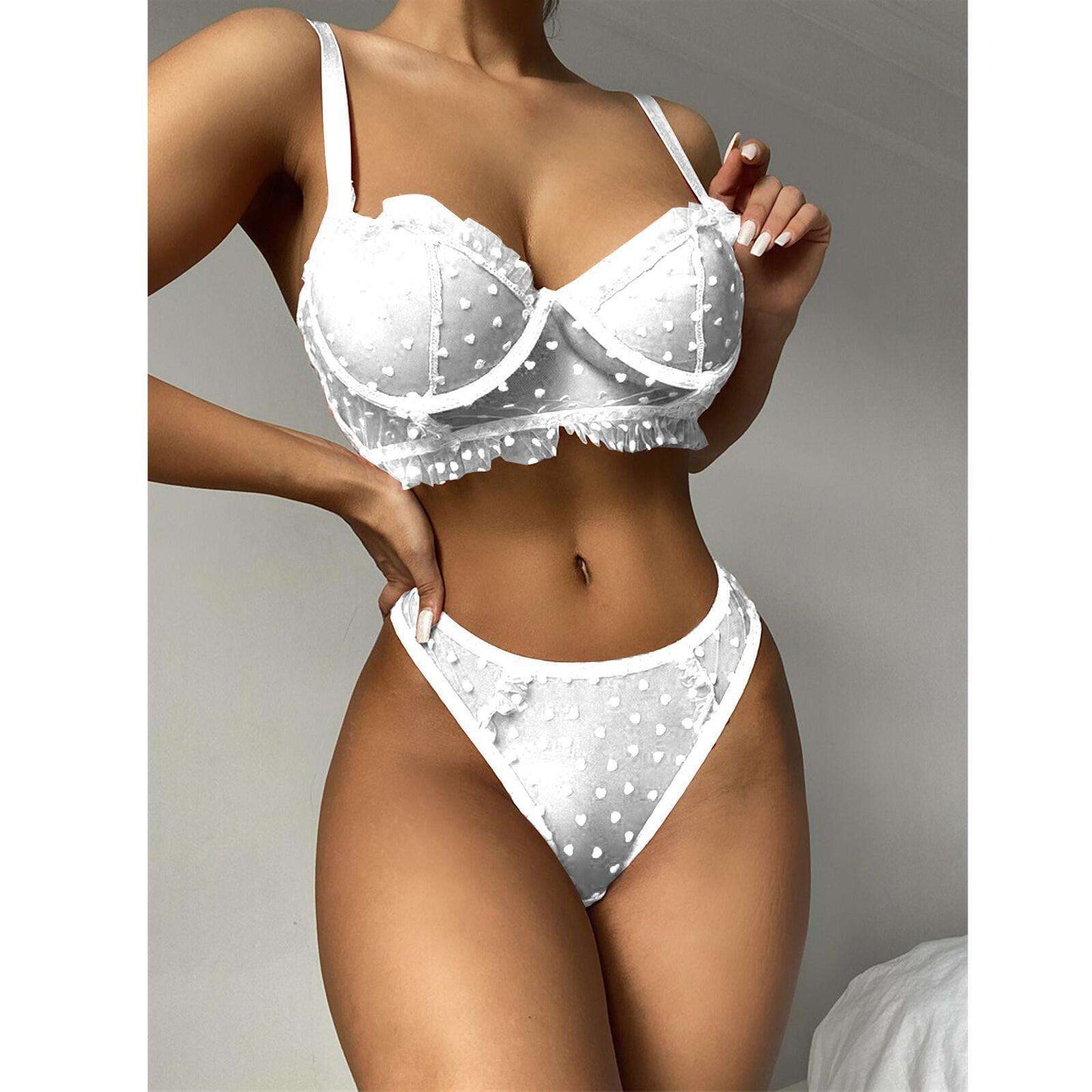 Bosmay Cross-border European and American foreign trade hot sexy underwear sexy women's lace split underwear