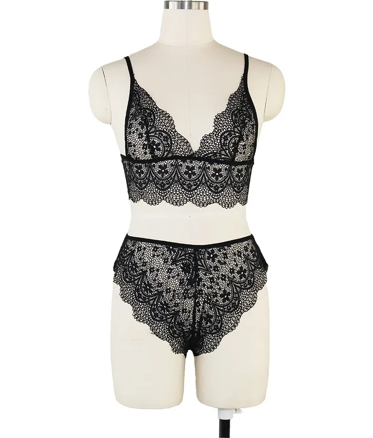 womens sexy underwear Bossman Wholesale fashion plus size bra panty sets women transparent eyelash lingerie set bridesmaid dresses