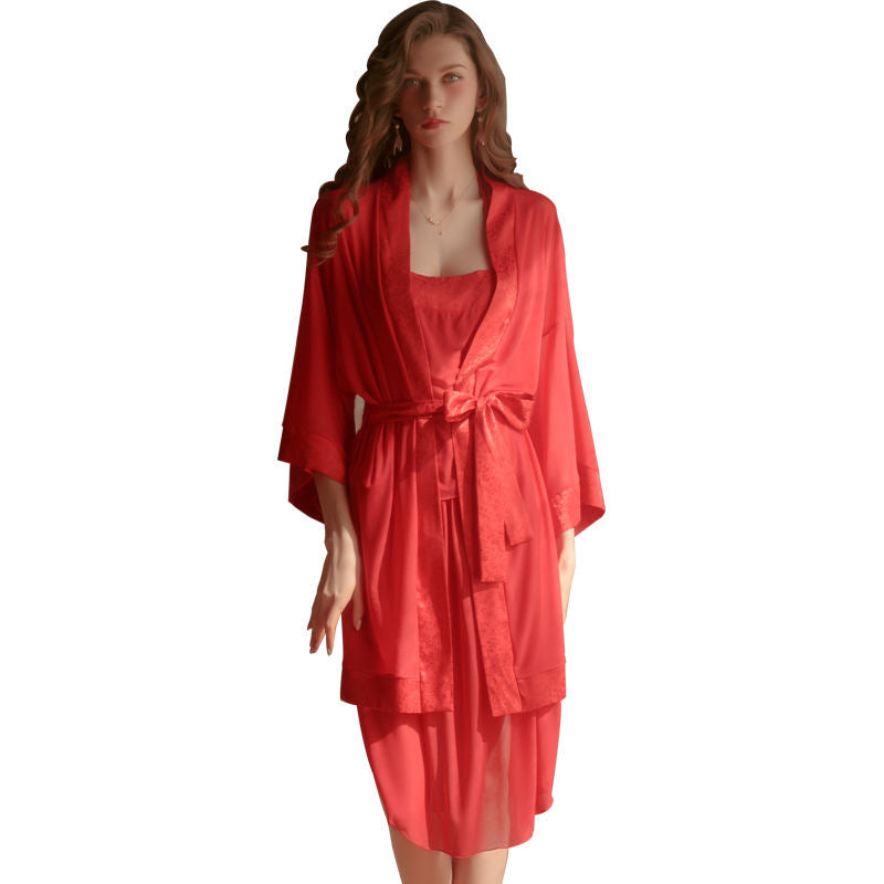 womens sexy underwear BOSSMAN Wholesale Women Antique Robe And Belly Band Pajama Set Honeymoon Sleepwear bridesmaid dresses