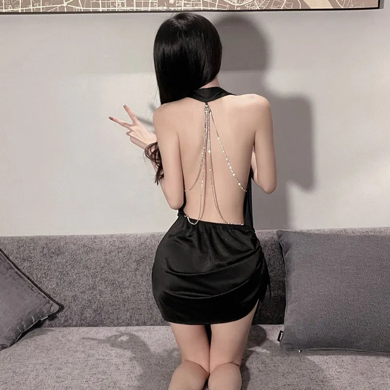 BOSMAY Y2K sleepwear wholesale chain link slip dress women sexy nighties BSM2050