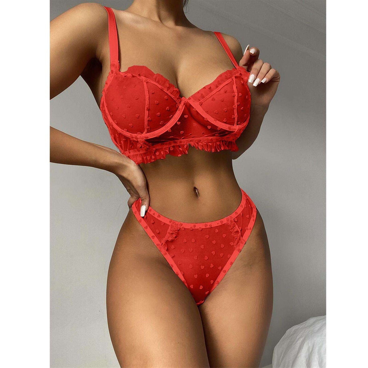 Bosmay Cross-border European and American foreign trade hot sexy underwear sexy women's lace split underwear