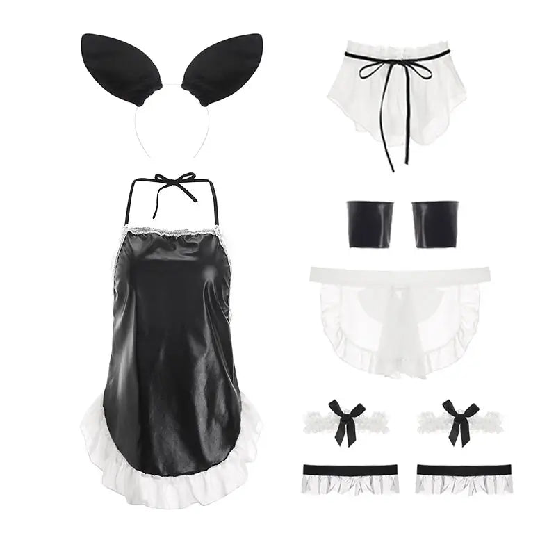 Bossman Adult Japanese Sweet Maid Dress Cosplay Maid Costume Sexy Lolita Apron