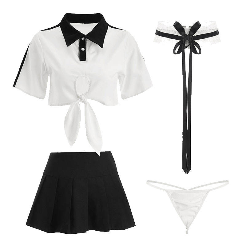 Bossman lingerie womens sexy student sleepwear sexy cosplay student uniform hot role play allure uniform women erotic costumes