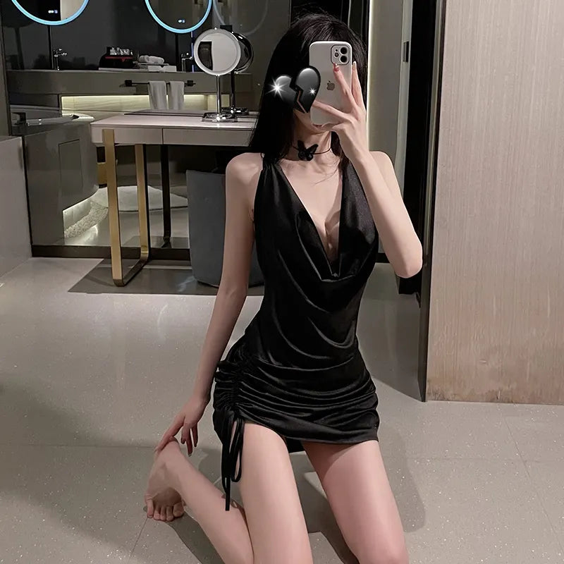 BOSMAY Y2K sleepwear wholesale chain link slip dress women sexy nighties BSM2050