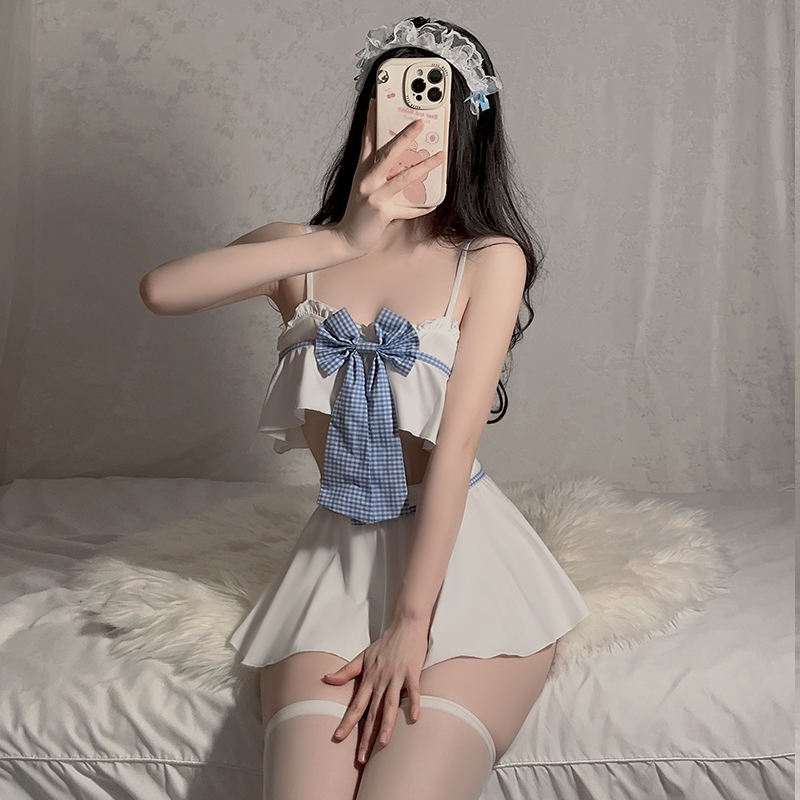 Bossman Japanese Student Dress Hip-open Sexy Waist-revealing Hot Uniform Cosplay Set