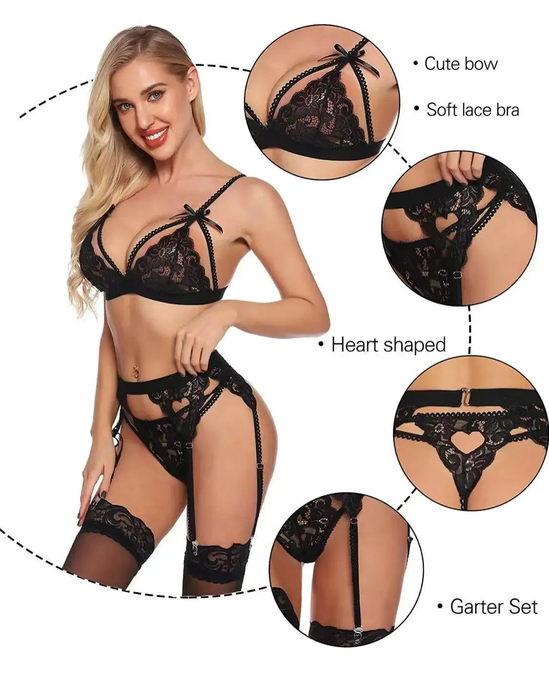 Bosmay L2213 Wholesale luxury lace lingeries for sex sexy mature valentines femme 2022 Lingerie bodysuits Women