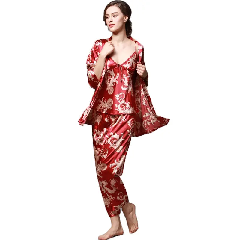 sexy costumes bridesmaid dresses Valentines Day Gift Fancy pajamas two piece pajama set womens nightwear gown Printed pjama sleepwear couples pajamas womens sexy underwear
