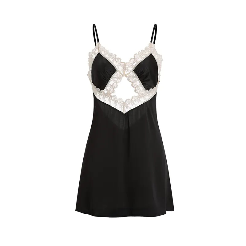 Bossman New Hot Sexy Sleepwear Women Nude Back Silk Satin Short Slip Dress Nighties