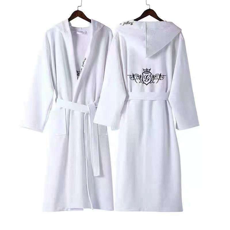 Bossman Bridal Shower Gift Soft Velour Coral Fleece Velvet Robe 100% Cotton Microfiber Wholesale Terry Towel Bathrobe Woman