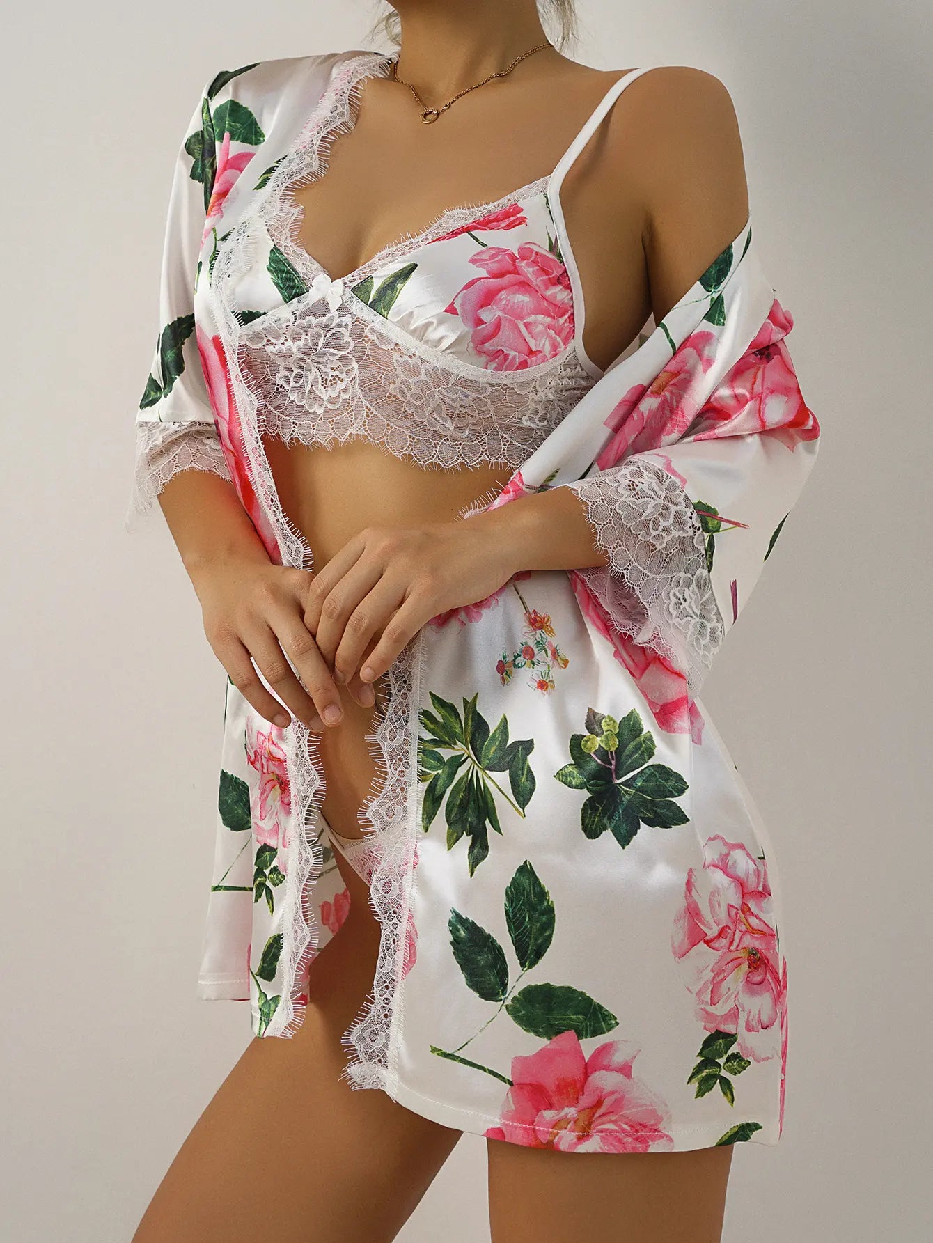 womens sexy underwear Bossman Wholesale Plus Size New Design Women Floral Print Silk Satin Kimono Bathrobe SPA Floral Sleepwear Pajamas bridesmaid dresses