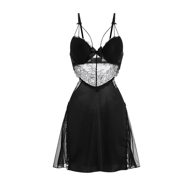 BOSMAY Customize dropship sexy sleepwear ladies silk satin nightgown babydoll pajamas BSM2044