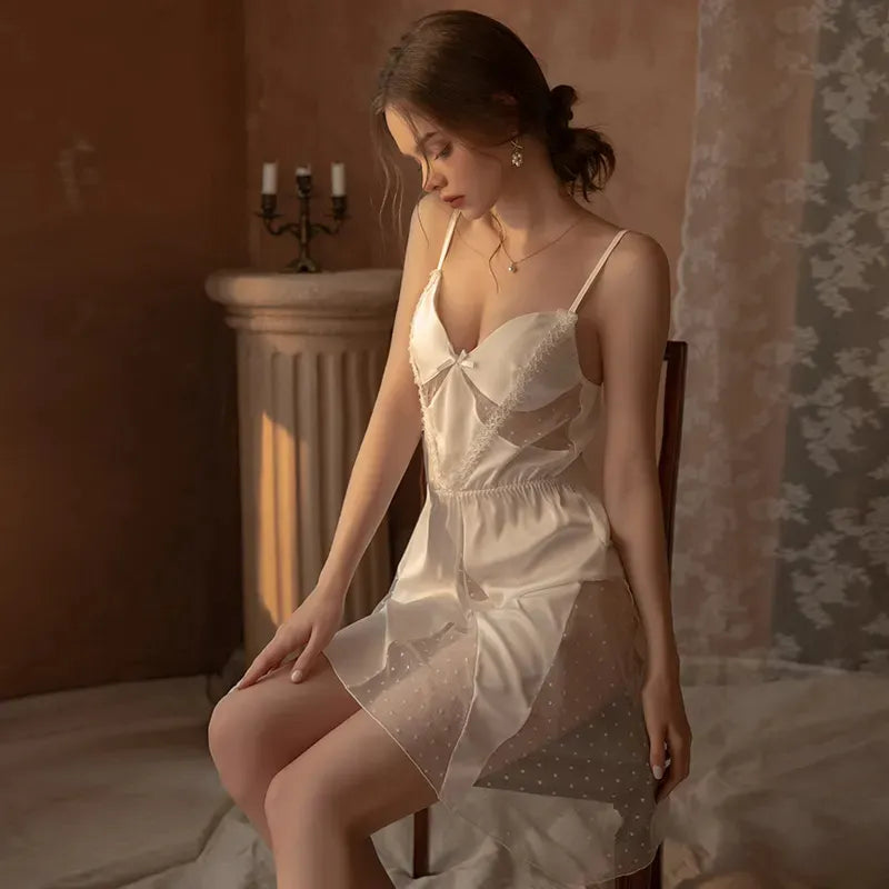 Bossman high quality sexy lingerie lace sheer dress babydoll evening casual dress sexy evening dresses