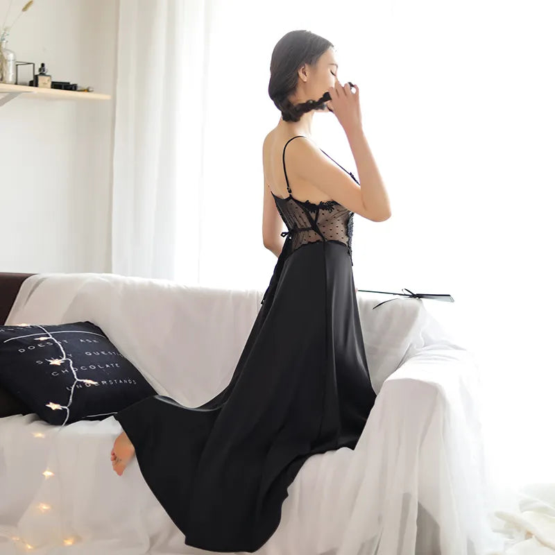 Bossman Lace Anti wrinkle Long Swing Skirt Lyrical Dance Costume Party Dress Latin Ballroom Dress Women's Ballroom Dance Dress