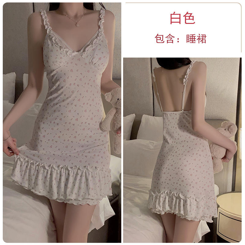 Slightly transparent woman lingerie erotic sexy underwear babydoll slip dress womens lingerie set with pad plus size