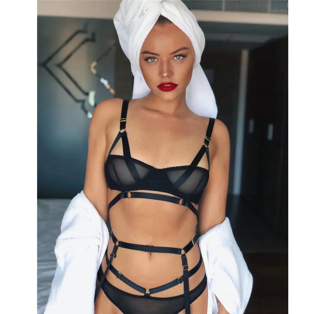 Bossman New Hot Lace Lingerie Sex Lingerie Two-piece Underwear Women Suit