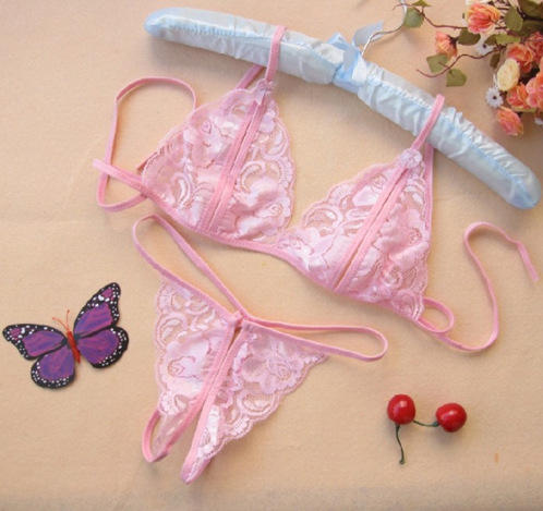 Bossman Embroidery Sexy Lingerie Exotic Set Three Point Lace Transparent Bra And Panty Set Women Intimates Underwear