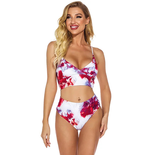 womens sexy underwear BOSSMAN Swimwear Sexy Suspenders Tie-dyed Swimsuit Bikini Bathing swimsuit womens shorts bridesmaid dresses