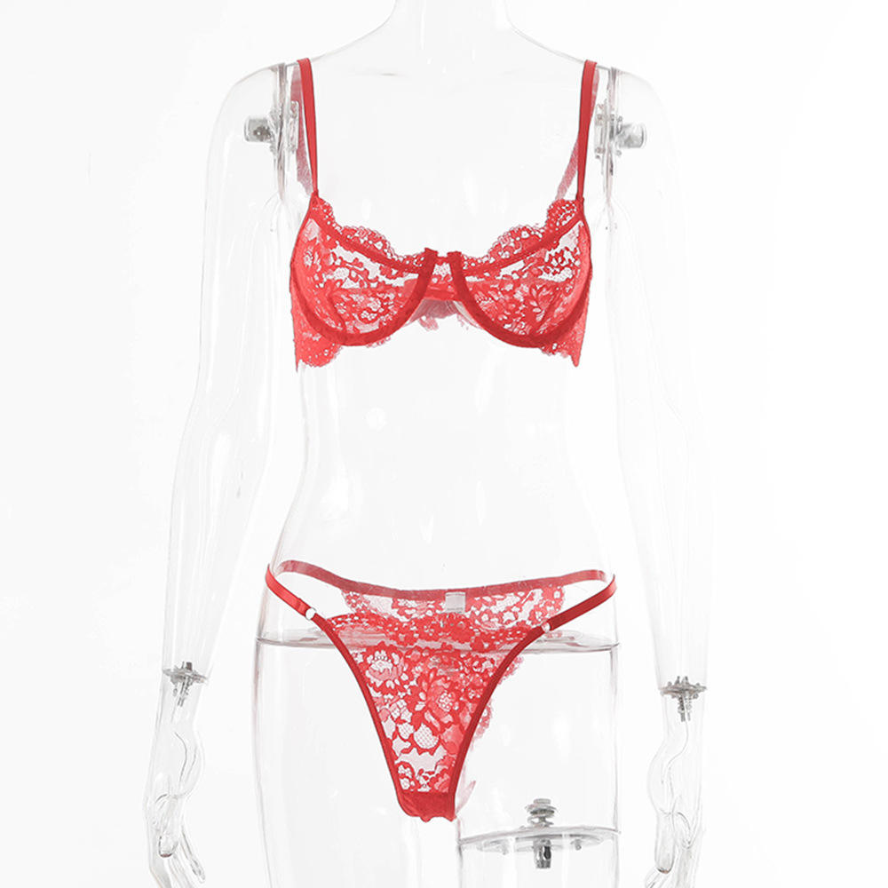 BOSMAY Women's Underwear Sexy Lingerie set Lace Bralette Sets Underwire Bra and Panty Set