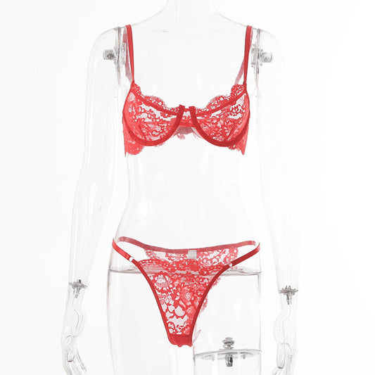 BOSMAY Women's Underwear Sexy Lingerie set Lace Bralette Sets Underwire Bra and Panty Set