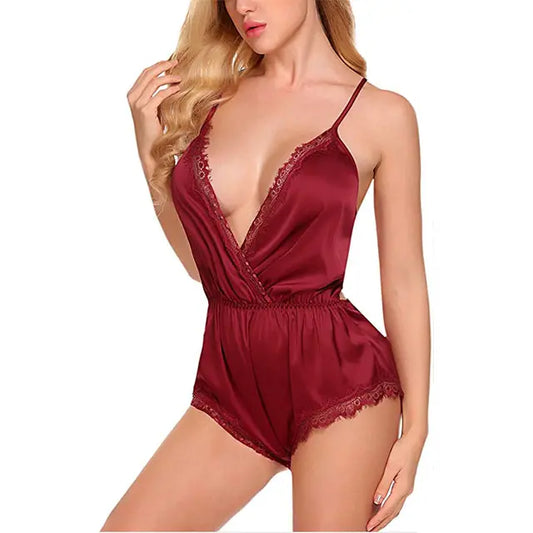 Bossman Wholesale sexy nightwear v neck lace mature women's sleepwear bra womens sexy underwear