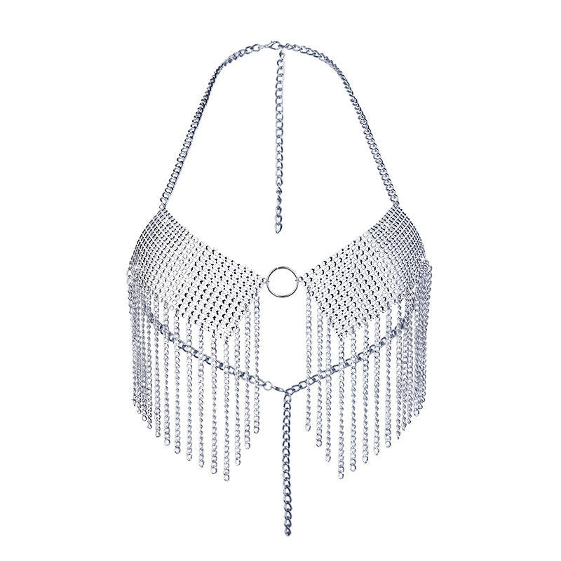 Bossman Sexy metal body chain three-point women's clothing metallic feeling sexy party clothing fashion stock patch body chain