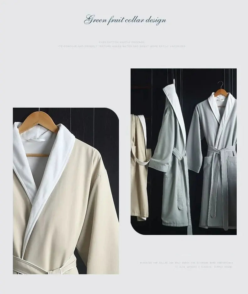 Bosmay Hotel Spa Plush Lined Microfiber Luxury Bath Robe Unisex Robe 5 Star Hotel Robe Dual Layer Bathrobe
