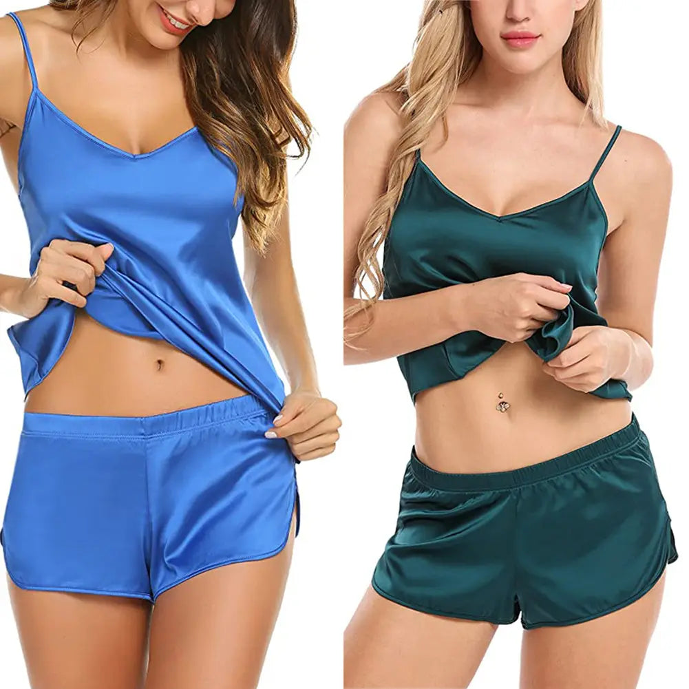 Bosmay worn outside the new women's cotton color short sleeved pants home suit summer casual fashion pajamas