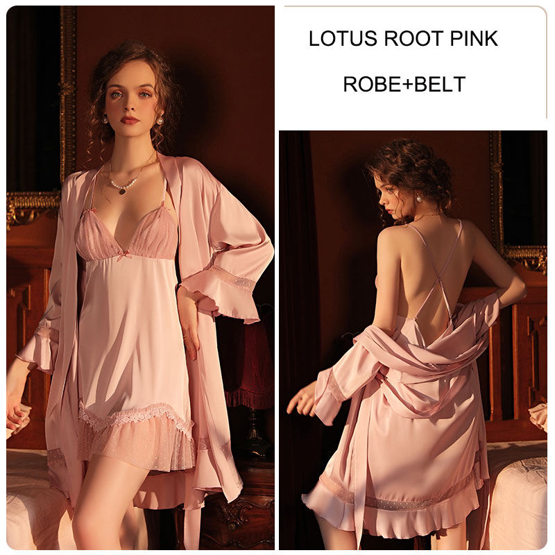 Bossman Black Luxury Robe Women Short satin Robe Silky Light Oversize Robes Women Night Bathrobe