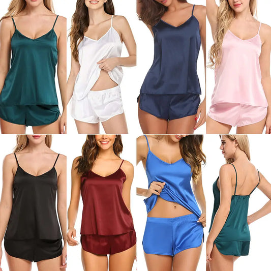 Bosmay worn outside the new women's cotton color short sleeved pants home suit summer casual fashion pajamas
