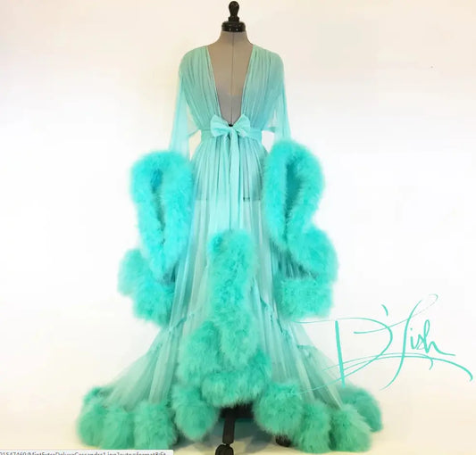 Bosmay Manufacturers for women wholesale perspective sexy feather horn sleeve tail skirt