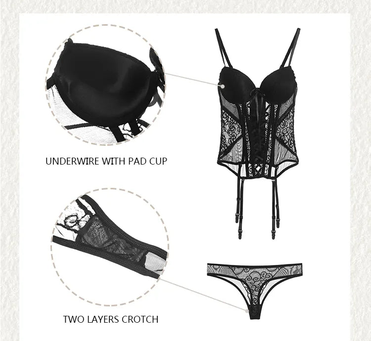 Bossman wholesale lingerie onlinewholesale Lace Garter Belt Padded Corset Bodyshaper pretty girls sexy lingerie