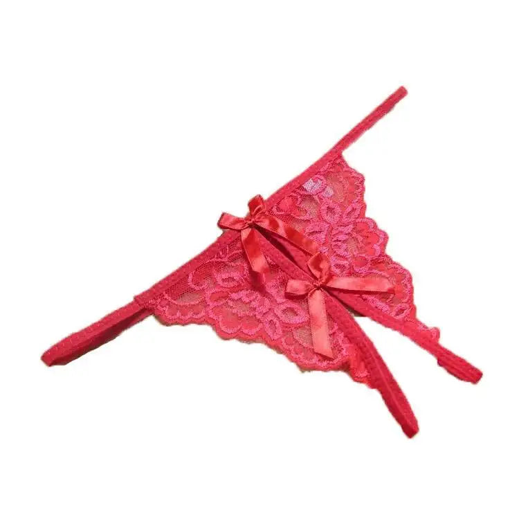 Bosmay Wholesale Lace Hollow Open Crotch Panties Women Sexy Lingerie G-string Thongs