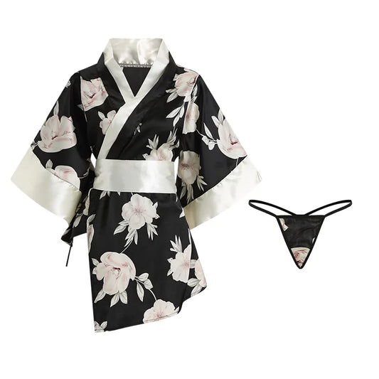 Bossman high quality role playing Women Lingerie Christmas Roleplay Lingerie Set Sexy Japanese lady Costumes Kimono Top Shirt