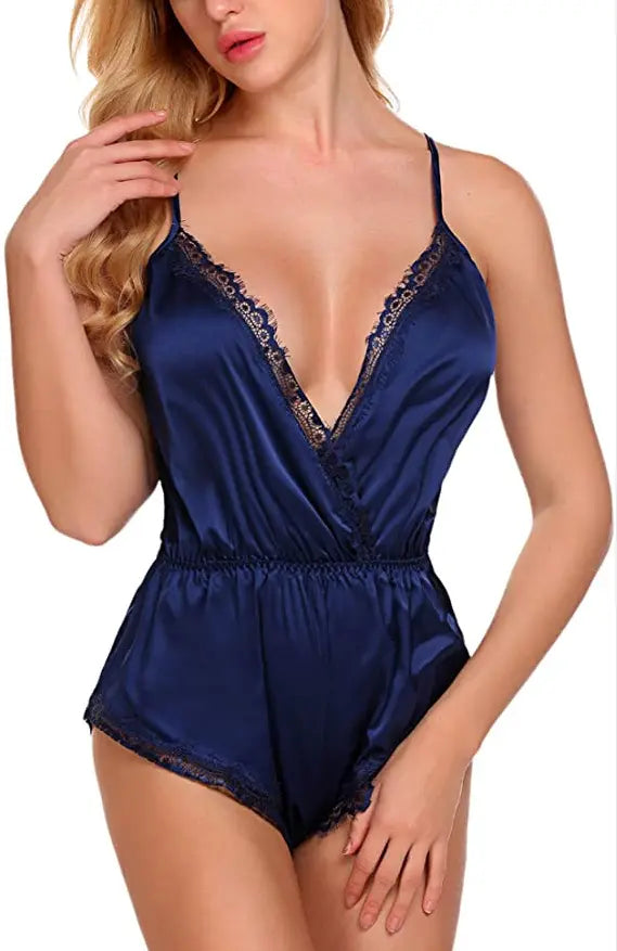 Bossman Wholesale sexy nightwear v neck lace mature women's sleepwear woman Nightwear Sleepwear Women's Sexy Underwear